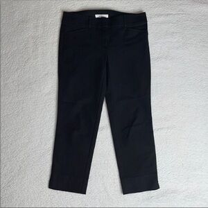 Loft Black Ankle Crop Dress Pants Work career stretch Size 2 P